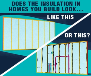 "Does the insulation in homes you build look like this or this?" illustration