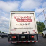 Back of Rockweiler Insulation truck.