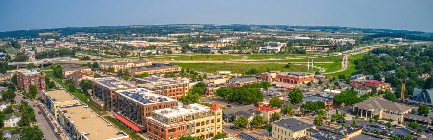 Aerial view of Middleton, Wisconsin