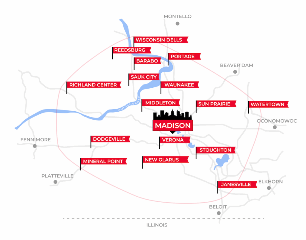 Rockweiler Insulation Service Area Map