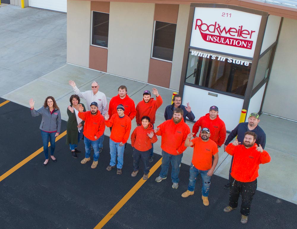 The Rockweiler Insulation team waving